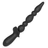 П'ятирівневий анальний вібратор стимулятор з обмежувачем, Анальний вібратор з 10 режимами, Інтимні іграшки, фото 2