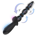 П'ятирівневий анальний вібратор стимулятор з обмежувачем, Анальний вібратор з 10 режимами, Інтимні іграшки, фото 9