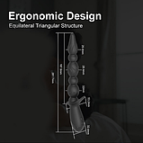 П'ятирівневий анальний вібратор стимулятор з обмежувачем, Анальний вібратор з 10 режимами, Інтимні іграшки, фото 3