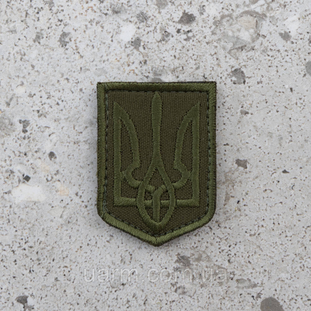 Шеврон Герб України олива 5,5 х 4 см