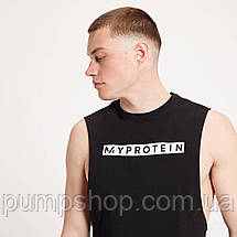 Чоловіча футболка без рукавів Myprotein Men's The Original Drop Armhole Tank - Black 2XL, 3XL, фото 2