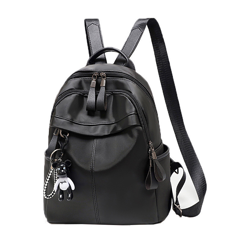 Жіночий рюкзак із водовідштовхувального нейлону 31х26х14 см Чорний