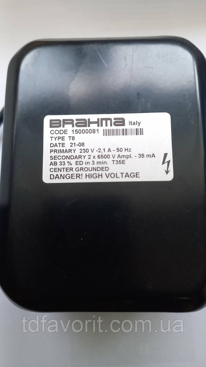 Трансформатор розпалювання Brahma T8 code 15000081