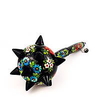 Булава дерев'яна Петриківський розпис ручної роботи КАЛИНА та КВІТИ Український сувенір козацька булава 40см