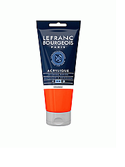 Фарба акрилова Lefranc Fine Acrylic Color Serie 1 №201 Помаранчевий (Orange), 80мл