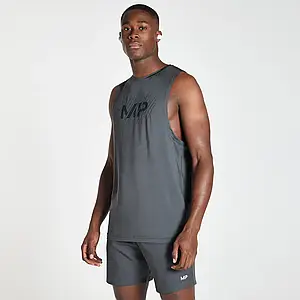 Чоловіча безрукавка Myprotein Men's Linear Line Graphic Essentials Training Tank Top - Gun Metal 3XL