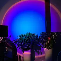 Светильник проекционный Sunset Lamp RGB с пультом на штативе USB проектор атмосферная лампа Ku