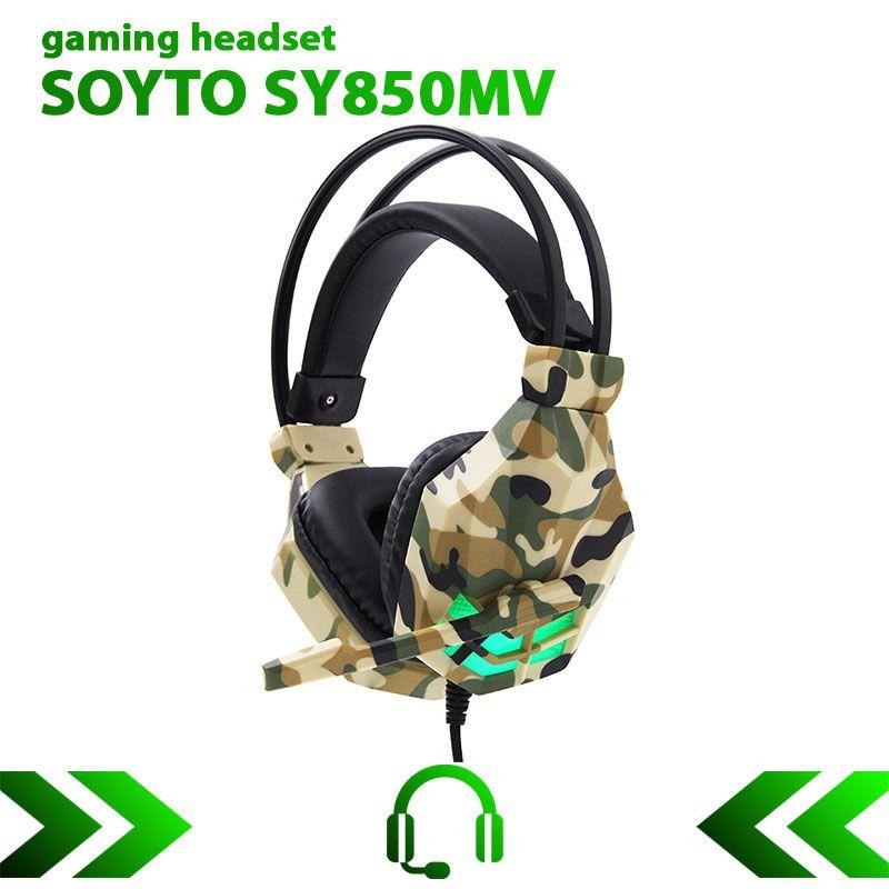 Круті ігрові навушники з мікрофоном для геймерів SOYTO SY850MV Camouflage (ОРІГИНАЛ)