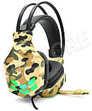Круті ігрові навушники з мікрофоном для геймерів SOYTO SY850MV Camouflage (ОРІГИНАЛ), фото 2