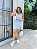 Стильний літній жіночий костюм короткий топ і мініспідниця софт, фото 8
