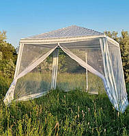 Тент павільйон садовий 3х3 з москітними сітками (тент - поліпропілен)