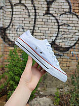 Білі Кеди конверси в стилі Converse all star низькі, фото 4