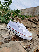 Білі Кеди конверси в стилі Converse all star низькі, фото 5