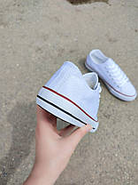 Кеди білі конверси в стилі Converse all star низькі, фото 5