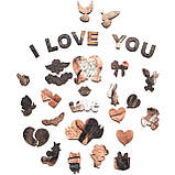 Середній Фігурний Дерев'яний Фото Пазл Woods Story За Вашим Фото Кохання L, фото 3