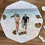 Середній Фігурний Дерев'яний Фото Пазл Woods Story За Вашим Фото Кохання L, фото 6