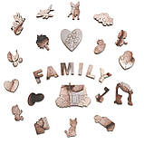 Середній Фігурний Дерев'яний Фото Пазл Woods Story За Вашим Фото Сім'я L, фото 3