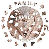 Середній Фігурний Дерев'яний Фото Пазл Woods Story За Вашим Фото Сім'я L, фото 2