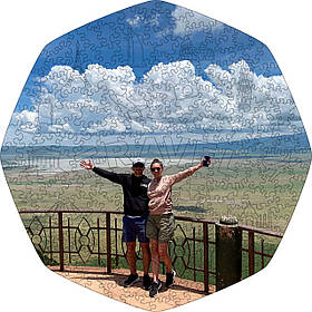 Середній Фігурний Дерев'яний Фото Пазл Woods Story За Вашим Фото Подорожі L