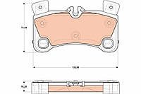 Комплект тормозных накладок, дисковый тормоз TRW GDB1775