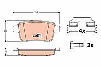 Комплект тормозных накладок, дисковый тормоз TRW GDB1786