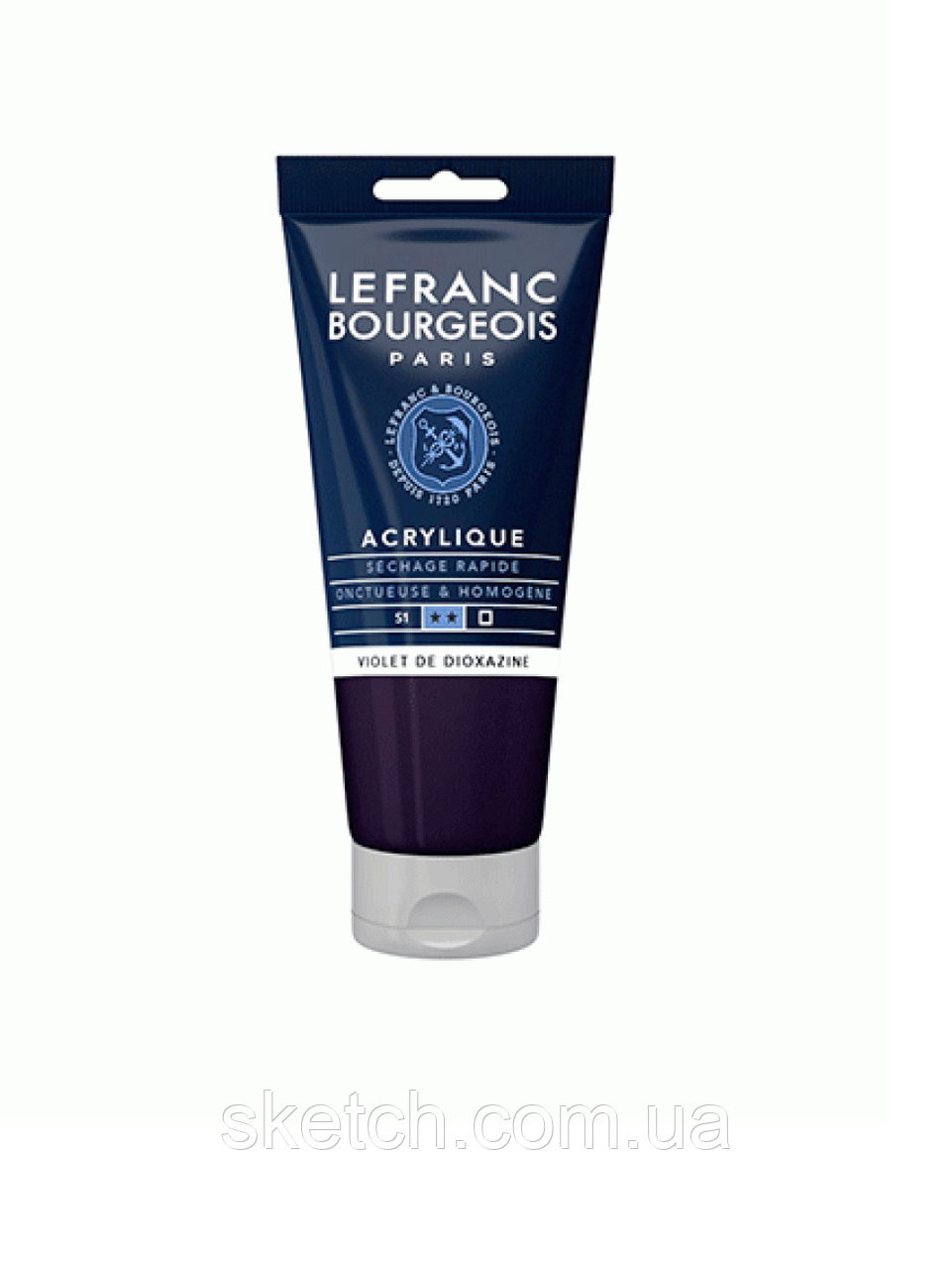 Фарба акрилова Lefranc Fine Acrylic Color Serie 1 №473 Діоксазиновий фіолетовий (Dioxazine violet)), 80мл, фото 1