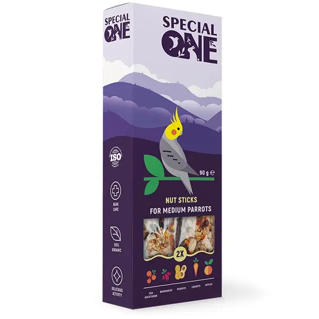Ласощі для середніх папуг Special One 90 г / 2 шт (горіх)