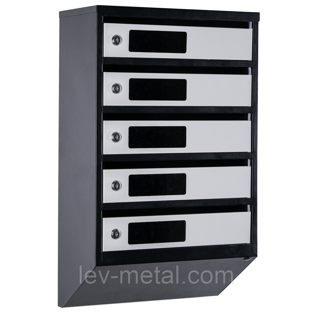 Ящик поштовий багатосекційний ЯП05С (чорно-сірий)