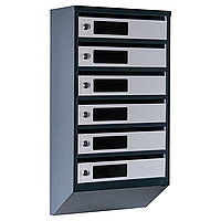 Ящик почтовый многосекционный ЯП06С (антрацитово-серый)