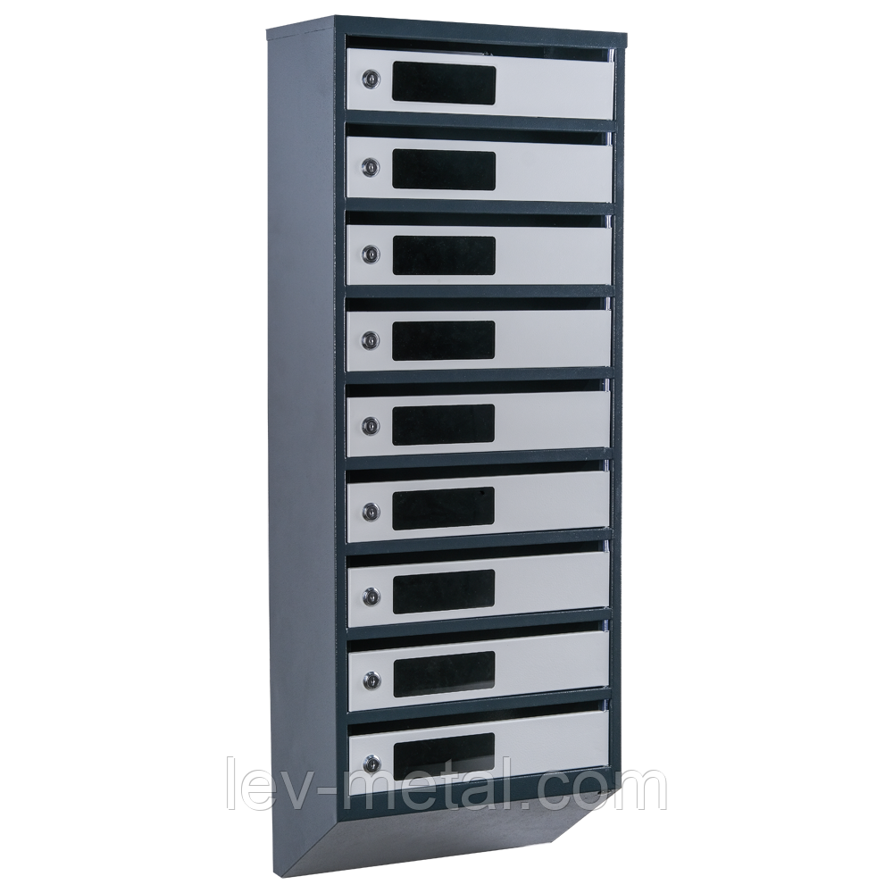 Ящик поштовий багатосекційний ЯП09С (антрацитово-сірий), фото 1