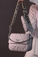 Женская сумочка, клатч отличное качество Prada grey 23x16x8
