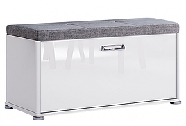 Тумба для взуття Белла 1Дв з ЛДСП для передпокою Білий Глянець Миро-Марк