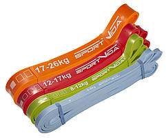 Еспандер-петля (гума для фітнесу і спорту) SportVida Power Band 4 шт 0-26 кг SV-HK0190-2 R_1660