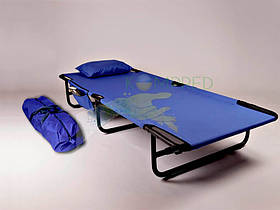 Розкладачка армійська з чохлом, кишенею та подушкою тканина оксфорд Kompred VG-R2 синій