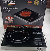 Инфракрасная плита настольная сенсорная одна конфорка Zepline ZP-061 керамическая 2200Вт