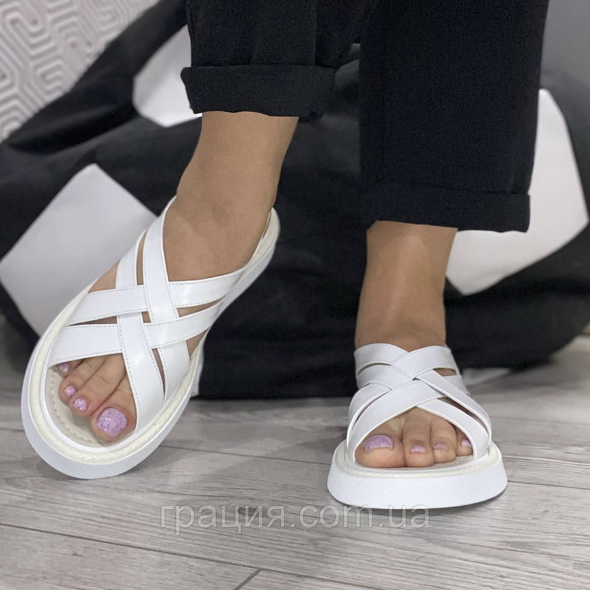 Купить Босоножки женские кожаные на платформе, цена 1136 ₴ — Prom.ua ...