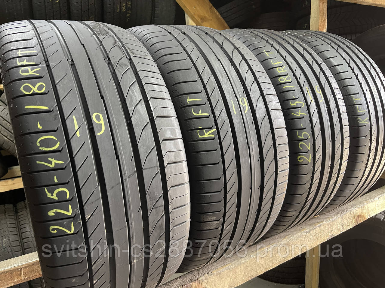 Шини літо 255/40R18 Continental ContiSportContact5 7мм 19/20рік RFT