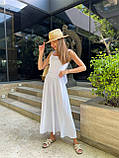 Літня інтригуюча сукня з відкритою спиною Тканина льон жатка Розміри 42-44, 46-48, фото 6