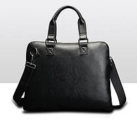 Мужской деловой портфель для документов кожа ПУ, стильная мужская сумка формат А4 для ноутбука Отличное