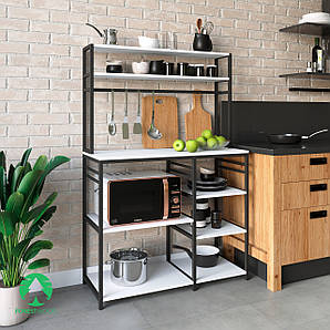 Кухонний стелаж з поличками з ЛДСП та метала