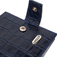 Стильный мужской кошелек из натуральной фактурной кожи CANPELLINI 21514 Синий Отличное качество