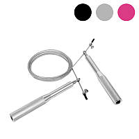Скакалка швидкісна для крофіту Majestic Sport Speed Rope GVA6019 з підшипниками для кардіотренувань Сірий R_1884