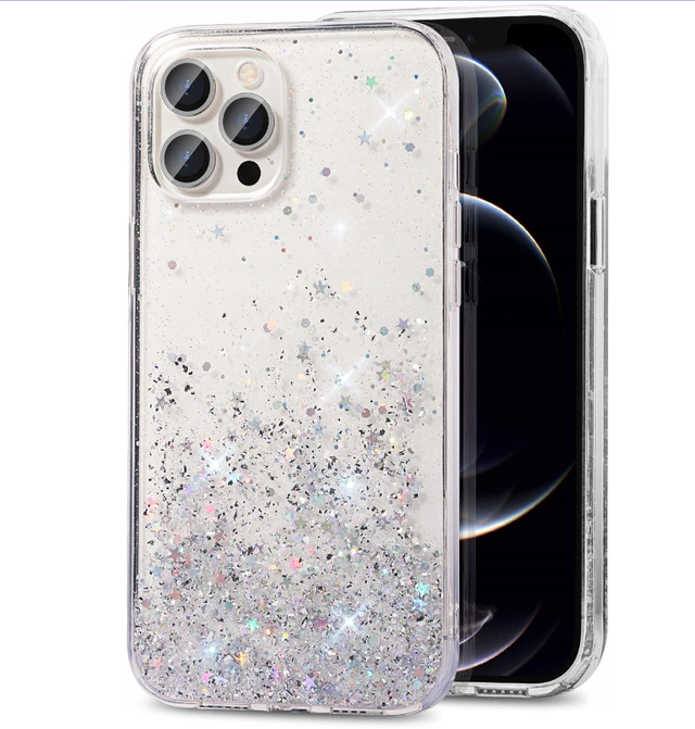 Блестящий чехол с серебряной фольгой Apple iPhone 14 Pro