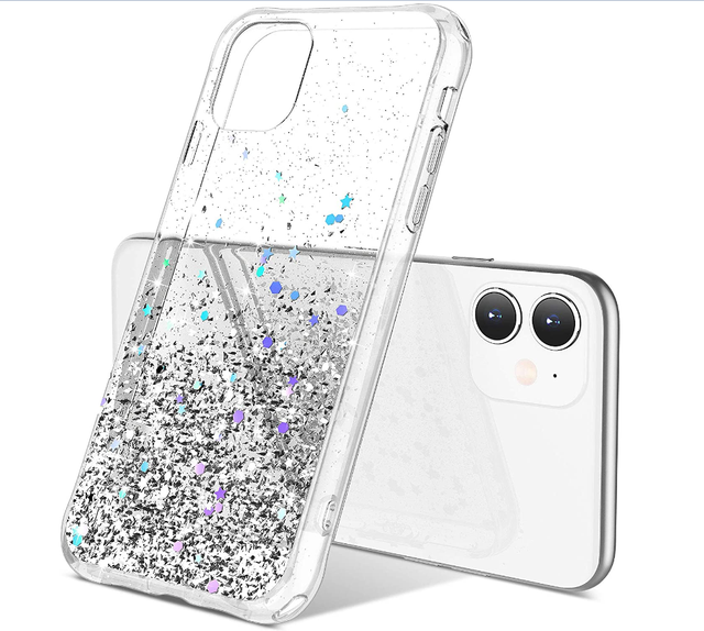 Блестящий чехол с серебряной фольгой Apple iPhone 14 Pro
