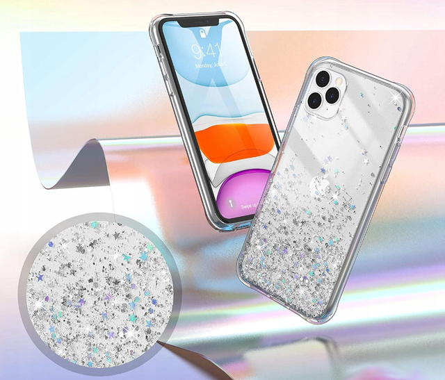 Блестящий чехол с серебряной фольгой Apple iPhone 14 Pro