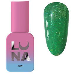 Акрил-гель LUNA Light Acrygel No42, 13 мл (зелений зі світловідбивними блискітками та стелею)