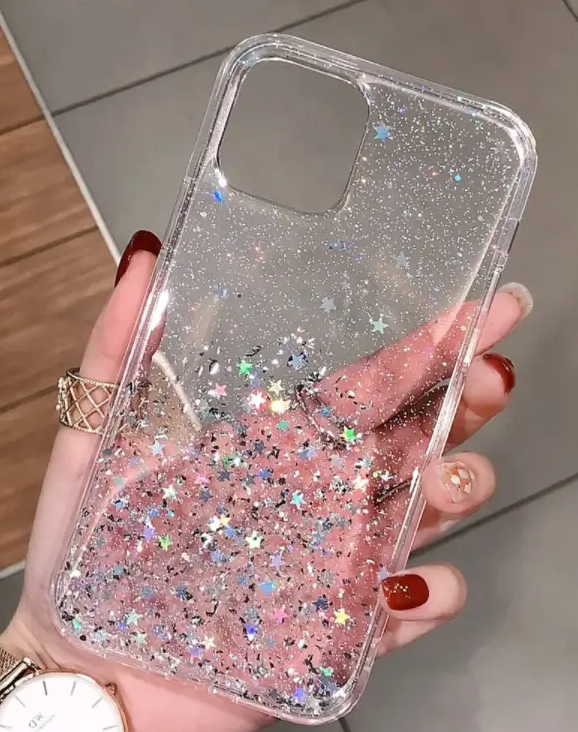 Блестящий чехол с серебряной фольгой Apple iPhone 14 Pro