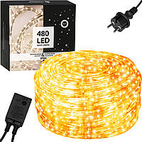 Гірлянда вулична дюралайт 20 м Springos Rope Lights CL1204 Warm White 480 LED зовнішня світлодіодна R_1716
