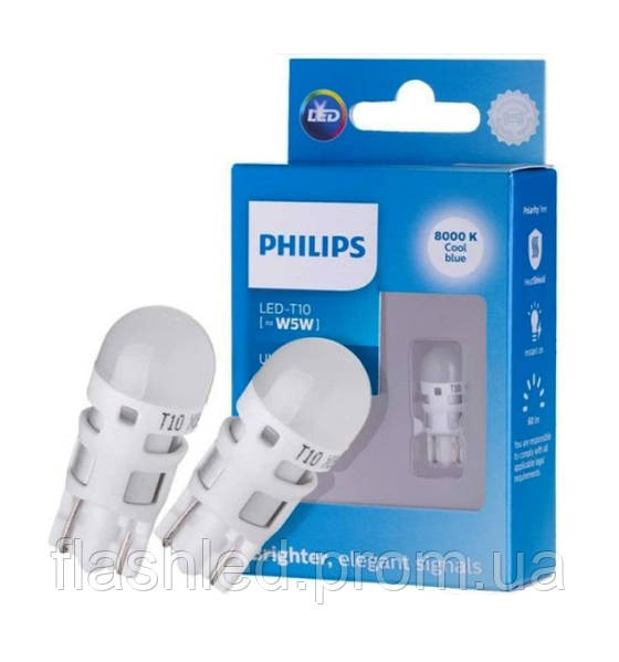 Светодиодные лампы W5W Philips Ultinon LED 6000k 11961ULWX2 купить