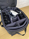 Сумка для дрона 45×30×17см. Рюкзак для квадрокоптера DJI mavic 2 і 3. Чорний, фото 5